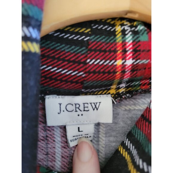 J. Crew Factory Red Plaid Tartan Turtleneck size Large Holiday Christmas Party - Picture 2 of 10